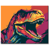 Angry T-Rex Paint by Numbers